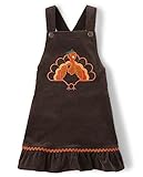 Gymboree girls Toddler Embroidered Sleeveless Skirtall Jumpers,Thanksgiving Turkey,2T