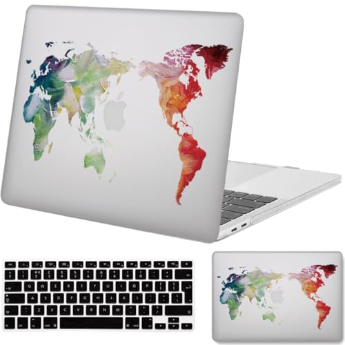 Protection MacBook Pro A1278 Coque Rigide Mince Mappemonde Clavier