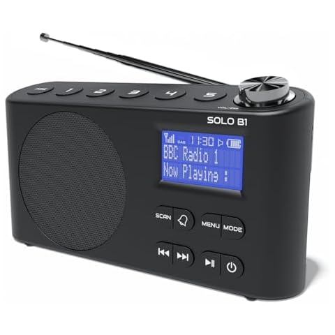 AZATOM Solo B1 Portable DAB Radio with Bluetooth Cover