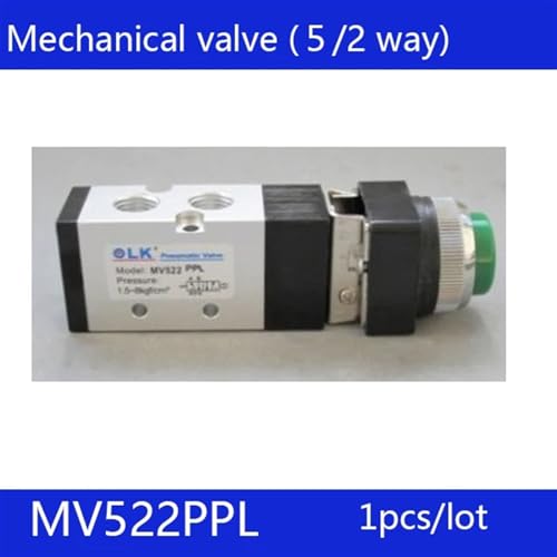 Vanne pneumatique MV522 à commande mécanique droite 5/2
