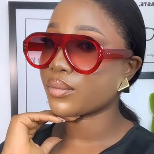 Oversized Popular Fashion Women Sunglasses Retro Uv400 Men Trending Wide Legs2