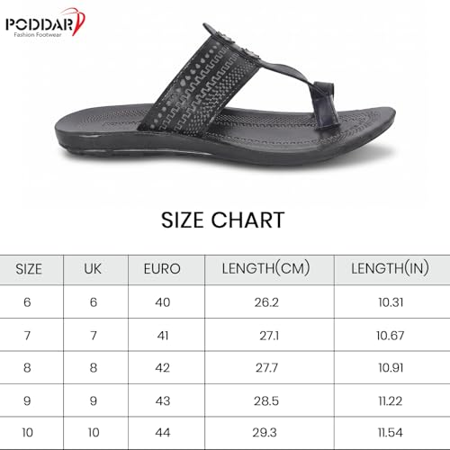 Image of Poddar Slippers, Sandals & Chappals for Men | Synthetic Leather Comfortable Footwear | Daily Use, Casual, Party, Stylish, Durable, Waterproof, Soft Sole, Anti-Slip (30052 Slipper)
