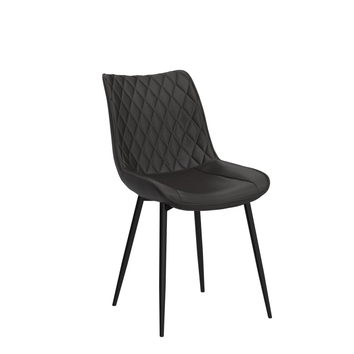 WOLTU Set 6 Sedie Da Pranzo In Ecopelle Antracite: Moderne, Imbottite E Con Gambe In Metallo