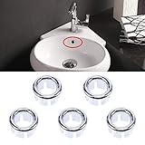 Whosee WCIC 5PCS Vanity Basin Round Overflow Covers Kitchen Remplacement Hollow Ring Bathroom