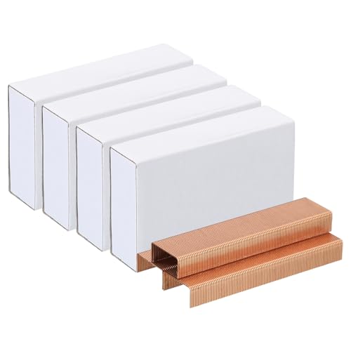 Punti Metallici PATIKIL Per Cucitrice Mini #10 – 4 Scatole Da 1000 Pezzi (3/16") – Antinceppamento Per Ufficio E Casa, Rosso