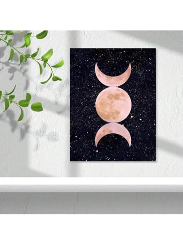 Tableau phases de la lune pour habiller un mur vide sans encombrer - 4