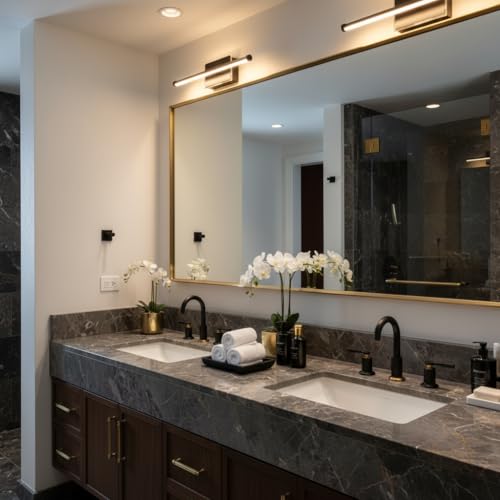 Image of 20-Inch Smart LED Vanity Light Bar | Dual Light Source (10W Main /3W Motion Sensor) | 4 Switch Modes (Incl. Night Light) | 3000K, 1040LM, CRI 90+, Dimmable, ETL (Matte Black)