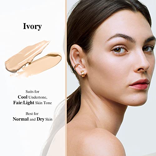 Fv Waterproof Liquid Foundation, Dewy Flawess Lightweight Foundation For Dry & Combination Skin, Long Lasting Medium Coverage Face Makeup, Moisturizing & Conceal Pore, 30G, 1.05Fl/Oz, Ivory #TOP1