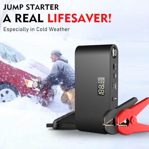 BOOKOO 4000A 12V Car Battery Jump Starter 16000mAh for Car Boat Lawnmower - image 8
