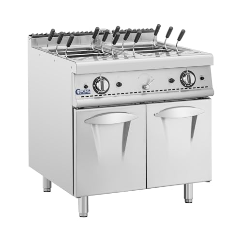 Royal Catering Cuece pasta de gas 4 x 4 kW propano / GLP / gas natural 80 x 73 cm - serie Pro 730 Hervidor de pasta Cuece pastas Cuecepastas Cuecepasta