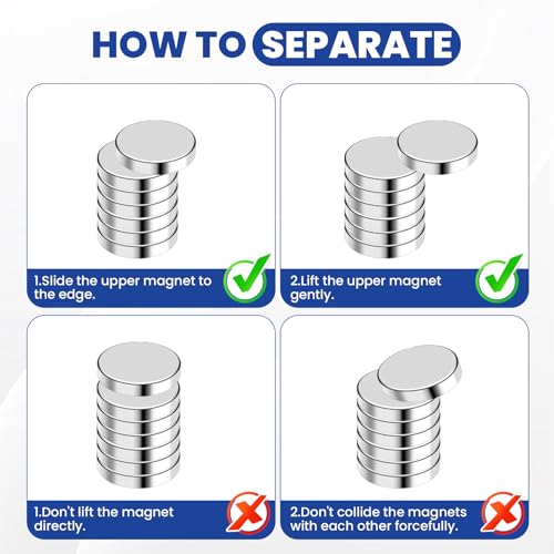 Image of 60 Pcs Rare Earth Magnets, 18x3mm Disc Magnet Neodymium Magnets Small Magnets for Crafts, DIY, Office, Dry Erase Board, STEM Measurement Kit