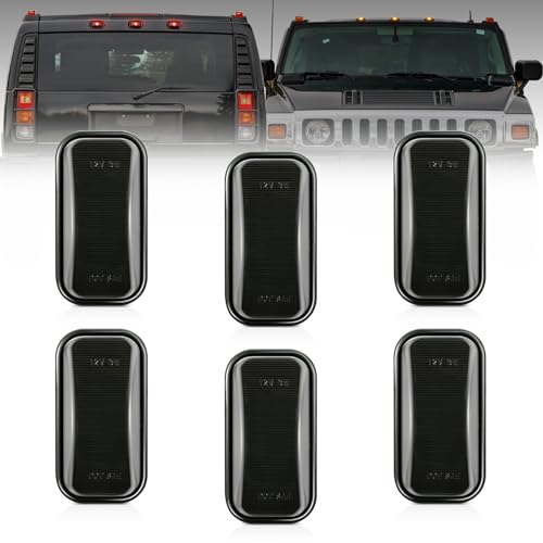 Kit 6 Lámparas LED Cab Roof Smoked Lens para Hummer H2