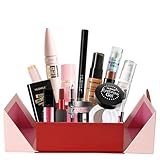 Kit de maquillaje todo en uno, set de maquillaje profesional de 15 piezas con base, cejas colorete y pintalabios, set de regalo de belleza para Navidad San Valentín, kit de sorpresa para mujeres