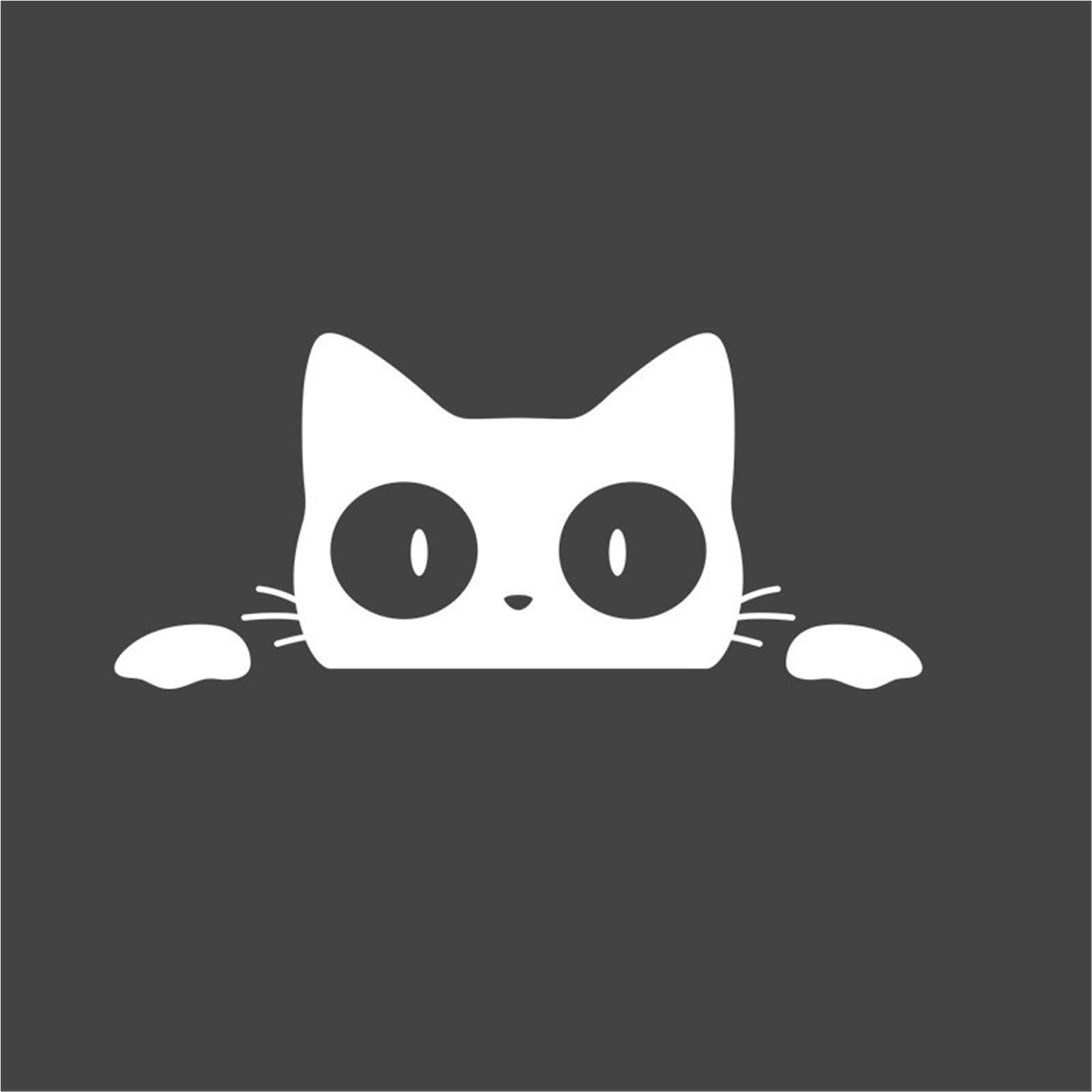 HAfgDJ 1pc Cat Car Sticker Cute Animal Decal for Motorcycle Helmet Tank Windshield