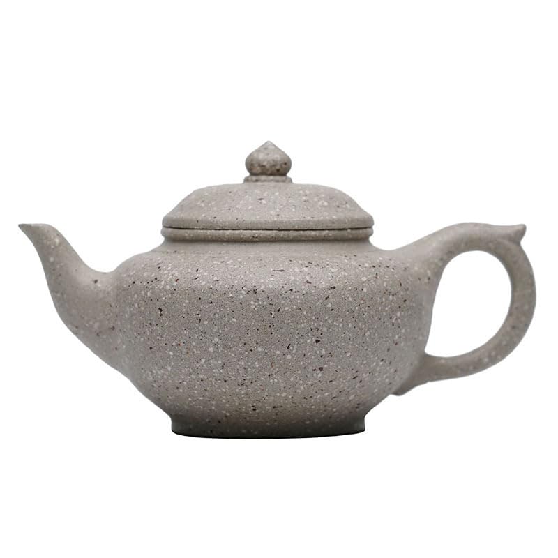 Teiere Teiera in Argilla Viola da 180 ml Teiera Fatta a Mano Minerale Grezzo Sabbia Grossa Giada Bianca Segmento Fango Bollitore tè Zisha Cinese Teiere Caffettiera Teiera