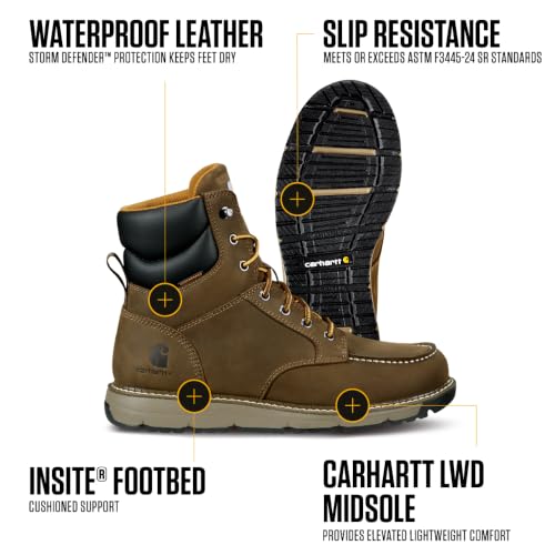 Image of Carhartt Men's Millbrook 6 inch Waterproof Soft Toe Wedge Work Boot