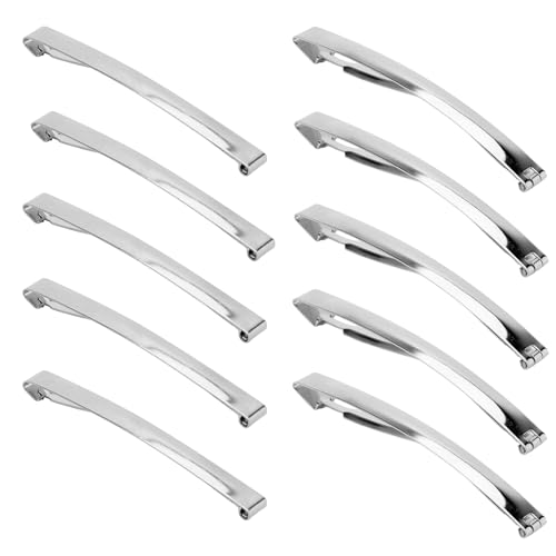 10 Stück Silber Haarspangen Damen,Haarspange Flach,Französische Frauen Hair Clips For Women,French Haarklammern Klein,Metallische Haarspange,Speziell Mit Feinem Haar,Elegantes Diy Frisur Zubehör