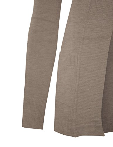 Image of Cielo Women's Solid Basic Open Front Pockets Knit Sweater Cardigan