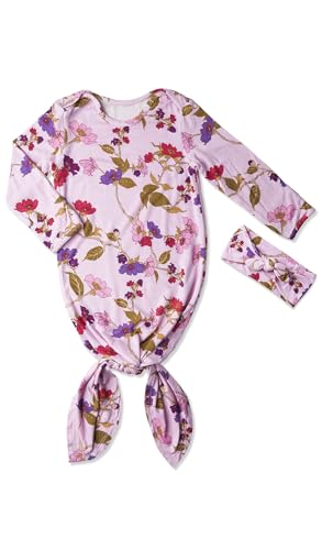 Baby Grey 2 Piece Knotted Gown and Headwrap Set