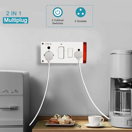 Image of Combined Box 16 and 6 Amp With Universal Socket, Master Switch, LED Indicator | 240V Power Utility Box for Home, Office & Appliances | Without Wire, 6 Month Warranty, Pack of- 1