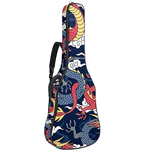Sac à dos guitare basse pour vos trajets avec motif dragon des mythes