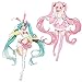 2Pcs Anime Pink Hatsune Miku Action Figures Pink Sakura Miku Verpvc Model Toys Miku Speelgoed Girls PVC Figure Toy Giocattoli per Bambini