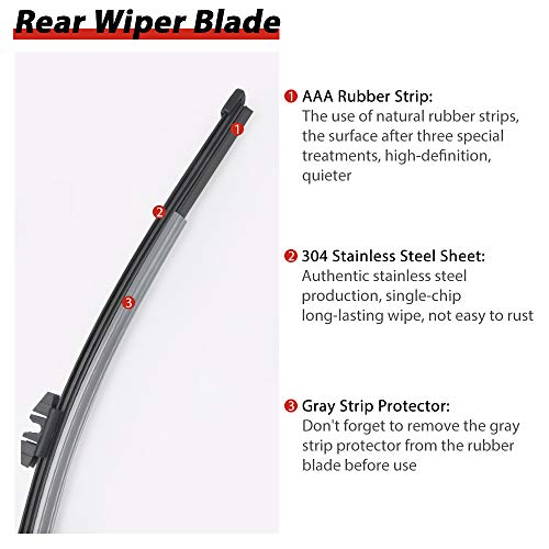 Replacement For Ford Edge 2015-2021, Rear Windshield Wiper Arm Blade Set - Otuayauto Factory Oem Style Ft4Z17526A #TOP3