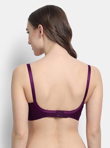 Image of VSTAR Queen U Black CLR Soft Cotton Bra for Women | Wirefree, Single Layered Seamed Cups | Adjustable Straps | Comfy Non Padded Bra 32 | Cool Grey