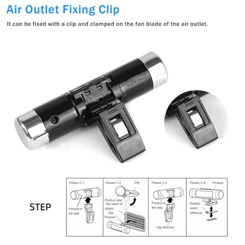 Auto Uhr Thermometer, 2 in 1 Clip Elektronische Digitales Kfz-LCD-Thermometer mit Weißer Hintergrundbeleuchtung, an der Entlüftung Installiert, Geschenkideen