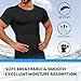 Gleefeat Mens Compression Shirt Body Shaper Slimming Undershirt Gynecomastia Abdomen Tummy Control Shapewear Tops