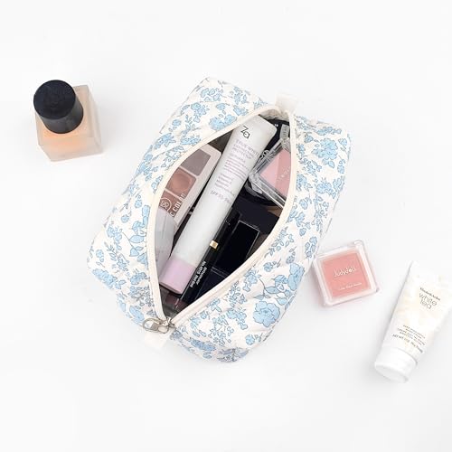 Quilted-Makeup-BagSmall-Travel-Floral-Cosmetic-Bag-Cute-PouchCotton-Makeup-Brushes-Storage-Bag-for-Women