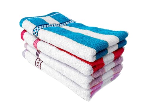 Image of Space Fly Cabana Cotton Hand Towel Soft, 500 GSM, 11 X 17 Inches | Quick Dry, Small Size Travel Friendly Towel for Home & Kitchen Use Hand Towel Set of 4