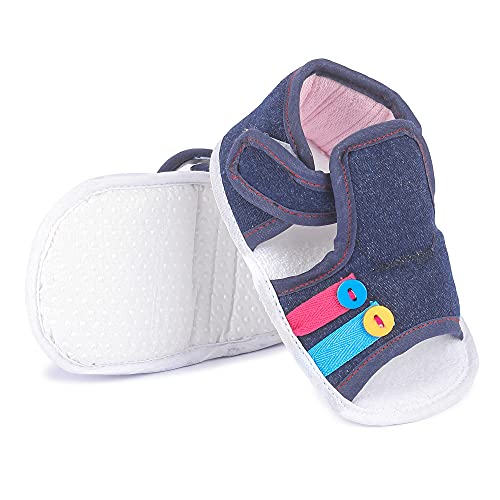 Image of Butterthief Unisex Baby Prewalking Sandals for Newborn Boys & Girls | Soft Sole Infant Bootie with Anti-Slip Bottom | Lightweight Cotton Footwear Early Walker Sandals (6-9 Months, 12 CM)