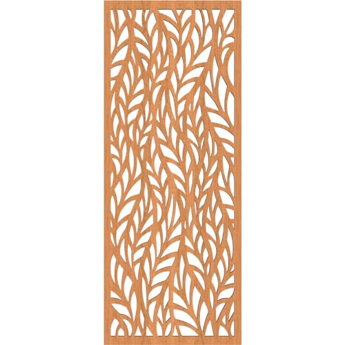 Image of Ortonville Decorative Pierced Fretwork Wood Wall Panels, 9 3 /8 inchW x 24 3 /8 inchH x 3 /8 inchT, Cherry