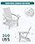 SERWALL Modern Folding Adirondack Chair Set of 2, All Weather Resistant Outdoor Adirondack Chairs, HDPE Adirondack Chairs for Patio Lawn Garden, White