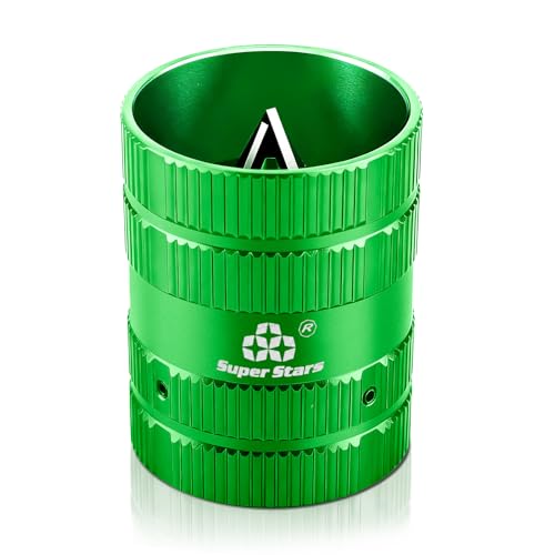 Super Stars Pipe Reamer Tool with 4 Blades - 1/4–1-5/8 inch Inner & Outer Deburring Tool for Copper, PVC, PPR, Brass, Aluminum, and Stainless Steel Tubing