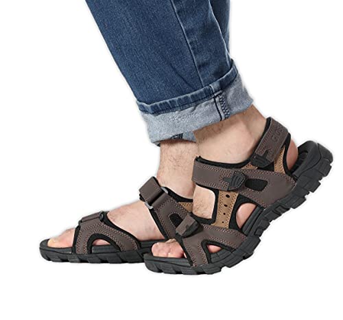 Gioberti Men Open Toe Sandals with Adjustable Straps and Arch Support2