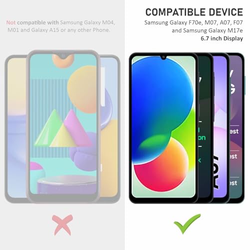 Image of SupCares Tempered Glass for Samsung Galaxy M17e, M07, A07, F07 and F70e (6.7 Inch) With Installation Kit | 9H Edge to Edge Screen Protector | Black