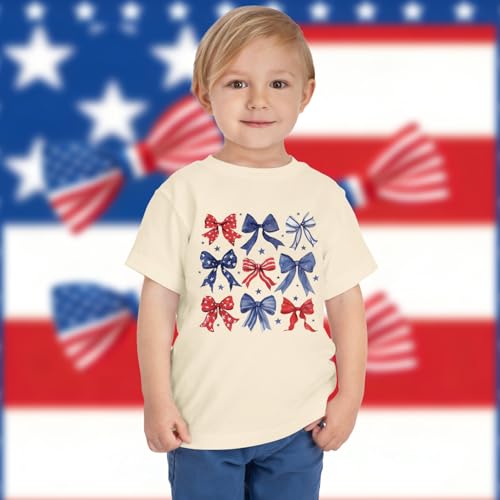 Image of 4th of July Shirts Toddler Boys Girls American Flag USA T-Shirt Kids Patriotic Tee Tops