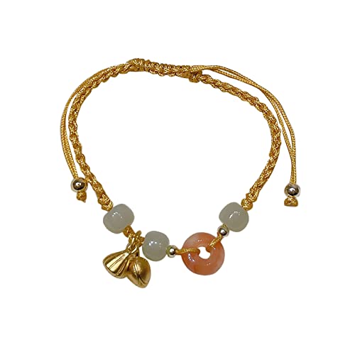 Bracelets jade et cinabre vintage : le cadeau idéal avec cordon de prospérité