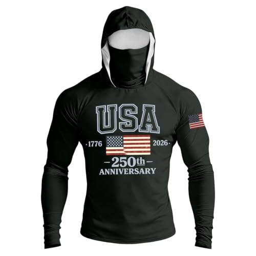 Ropa anti UV hombre con protección solar premium y capucha en talla XXXL negra