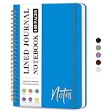 Sturdy Construction: Our Lined Spiral Journal Notebook is engineered for resilience, boasting a sturdy metal twin-wire binding and a rugged hardcover. The double-wire design allows for easy folding and flat laying, enhancing convenience. Premium Pape...