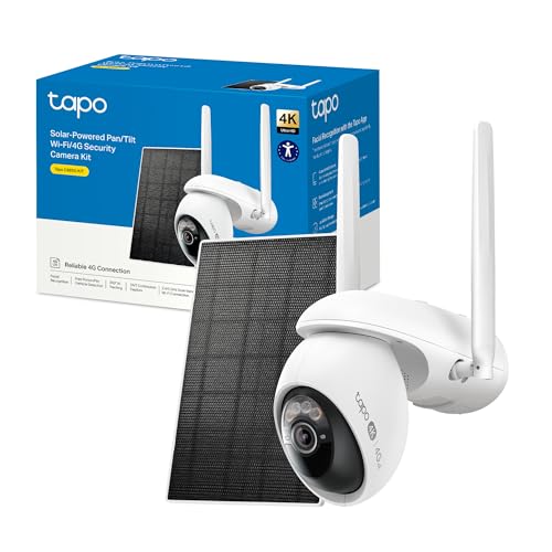 Tapo C665G Kit - Cámara vigilancia WiFi Exterior 360°, 4G y WiFi, 4K, Solar