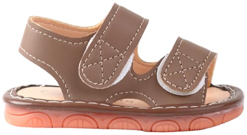 Image of Baby Boys Girls Squeaky Sandals Summer Closed-Toe Anti-Slip Premium Rubber Sole Toddler First Walkers Shoes