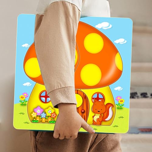 Puzzles de madera educativos para desarrollar la motricidad fina y concentración infantil 3