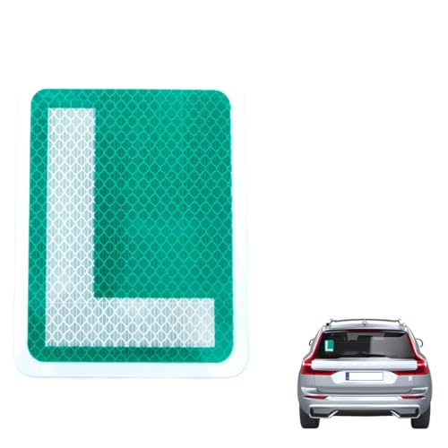 CFEWV L Pegatina Homologada, Placa L Novel Magnetica, Homologada Por La Dgt– 2 Ventosas Incluidas Alta Adherencia – L Autoescuela Reflectante, Quita Y Pon, 1 Piezas