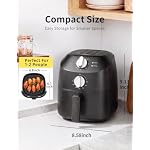 COMFEE' Compact 2.1-Quart Mini Air Fryer for Small Kitchens, Black - Image 2