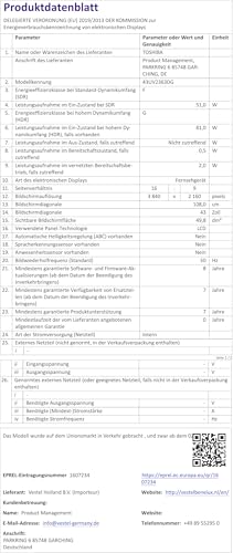 Toshiba Fernseher 43 Zoll Smart TV - VIDAA TV (4K UHD LED TV, HDR, Triple-Tuner) 43UV2363DG – Bild 7