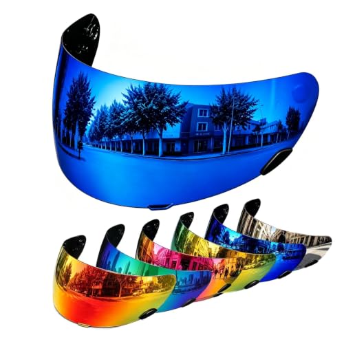 Image of PSLER Shatterproof Helmet Visor for Bell Qualifier,Deep Blue | Impact-Resistant ,UV400 Protection, Motorcycle Tinted Face Shield Replacement for Bell Qualifier /Star /Vortex /RS-1 /Revolver