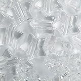 Star Beads Ice Crystal Clear 13mm Pony Beads Large Hole Made in USA